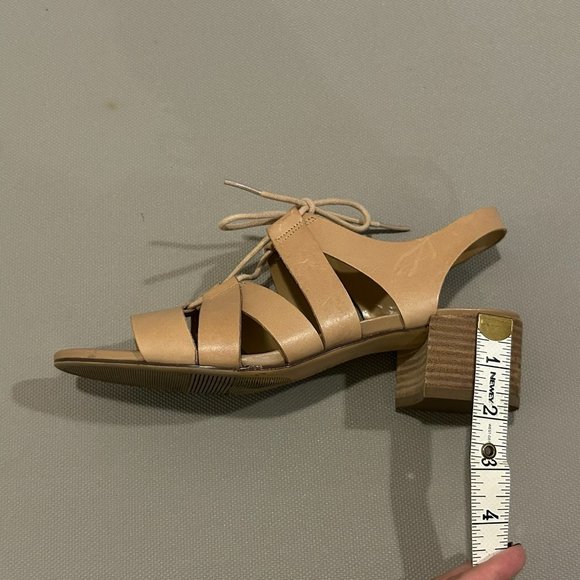 Naturalizer Felicity Lace-Up Beige Sandal Heels | Size 7 - Picture 10 of 11